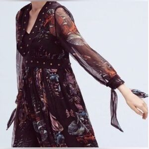 ANTHROPOLOGIE MAEVE CHIFFON DRESS